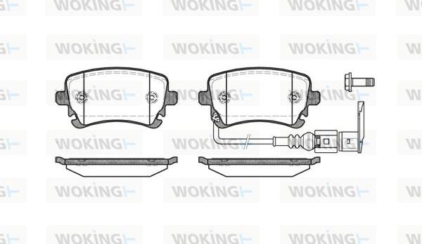 Woking P9973.11 - Тормозные колодки, дисковые, комплект autosila-amz.com