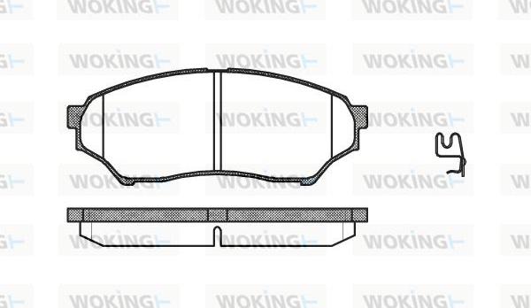 Woking P9453.01 - Тормозные колодки, дисковые, комплект autosila-amz.com