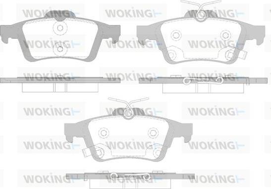 Woking P9423.12 - Тормозные колодки, дисковые, комплект autosila-amz.com