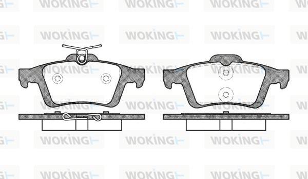Woking P9423.30 - Тормозные колодки, дисковые, комплект autosila-amz.com