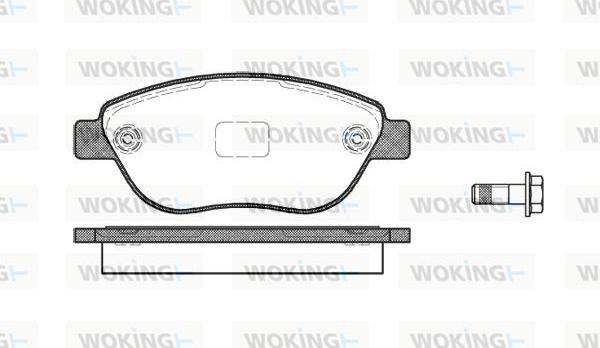Woking P9593.10 - Тормозные колодки, дисковые, комплект autosila-amz.com