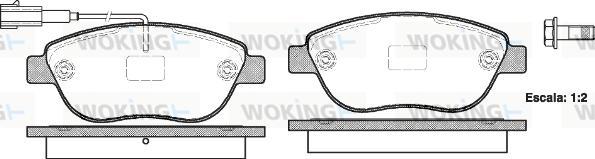 Woking P9593.11 - Тормозные колодки, дисковые, комплект autosila-amz.com