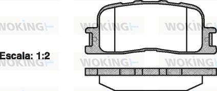 Woking P9543.00 - Тормозные колодки, дисковые, комплект autosila-amz.com