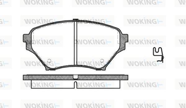 Woking P9503.02 - Тормозные колодки, дисковые, комплект autosila-amz.com