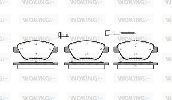 Woking P9583.01 - Тормозные колодки, дисковые, комплект autosila-amz.com