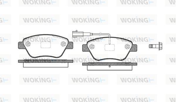 Woking P9583.11 - Тормозные колодки, дисковые, комплект autosila-amz.com
