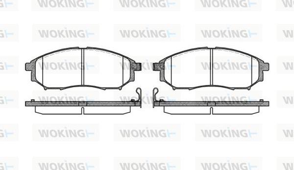 Woking P9523.14 - Тормозные колодки, дисковые, комплект autosila-amz.com