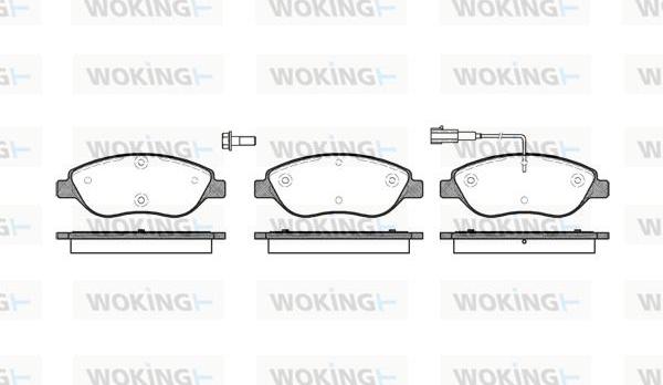 Woking P9603.01 - Тормозные колодки, дисковые, комплект autosila-amz.com