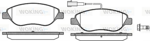 Woking P9603.02 - Тормозные колодки, дисковые, комплект autosila-amz.com