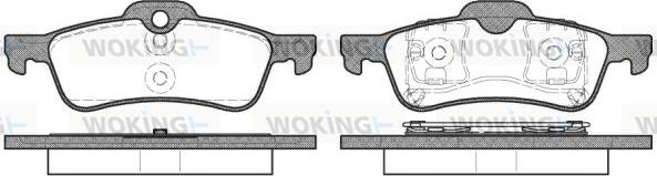 Woking P9623.00 - Тормозные колодки, дисковые, комплект autosila-amz.com