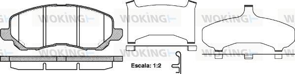 Woking P9043.31 - Тормозные колодки, дисковые, комплект autosila-amz.com