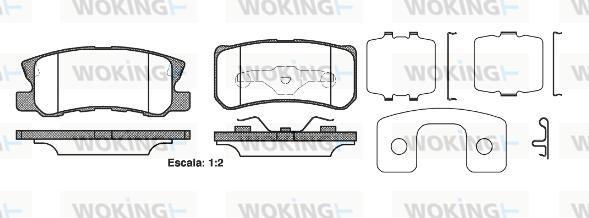 Woking P9033.22 - Тормозные колодки, дисковые, комплект autosila-amz.com