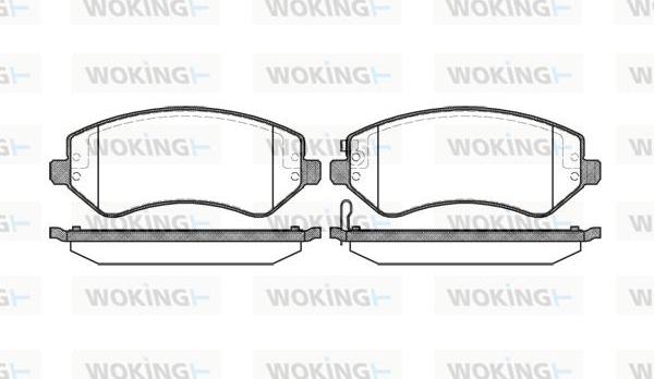 Woking P9073.02 - Тормозные колодки, дисковые, комплект autosila-amz.com