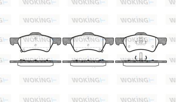 Woking P9103.02 - Тормозные колодки, дисковые, комплект autosila-amz.com