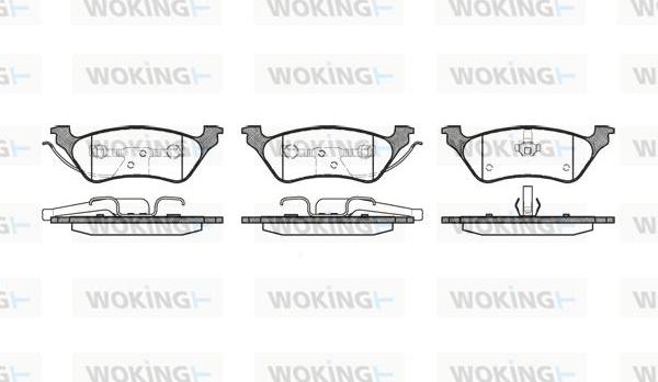 Woking P9113.00 - Тормозные колодки, дисковые, комплект autosila-amz.com