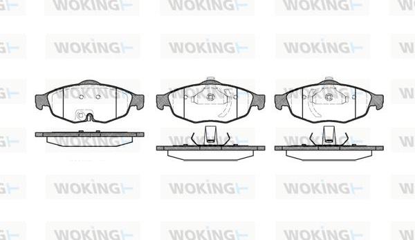 Woking P9123.02 - Тормозные колодки, дисковые, комплект autosila-amz.com