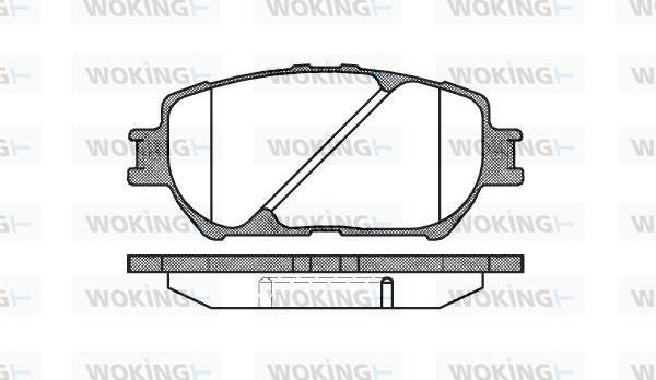 Woking P9843.00 - Тормозные колодки, дисковые, комплект autosila-amz.com