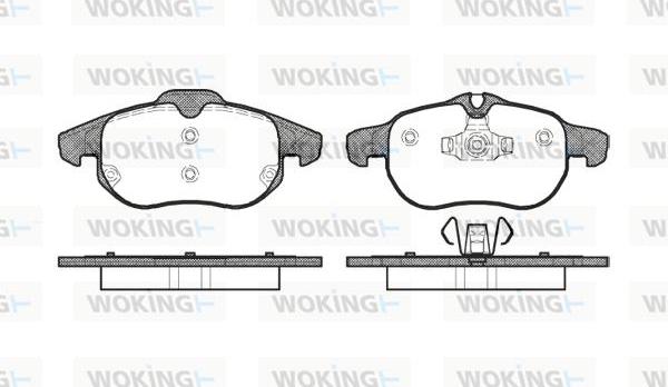 Woking P9883.00 - Тормозные колодки, дисковые, комплект autosila-amz.com