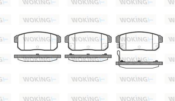 Woking P9833.11 - Тормозные колодки, дисковые, комплект autosila-amz.com