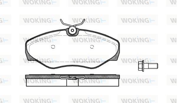 Woking P9343.00 - Тормозные колодки, дисковые, комплект autosila-amz.com