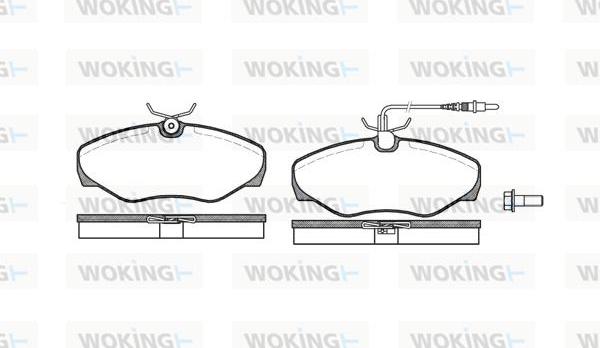 Woking P9343.01 - Тормозные колодки, дисковые, комплект autosila-amz.com