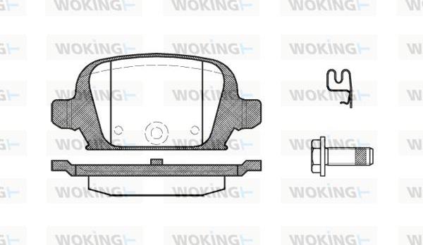 Woking P9353.02 - Тормозные колодки, дисковые, комплект autosila-amz.com