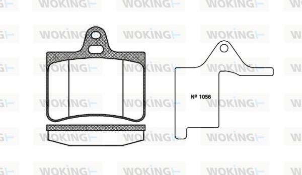 Woking P9303.00 - Тормозные колодки, дисковые, комплект autosila-amz.com