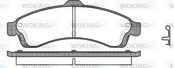 Woking P9373.02 - Тормозные колодки, дисковые, комплект autosila-amz.com