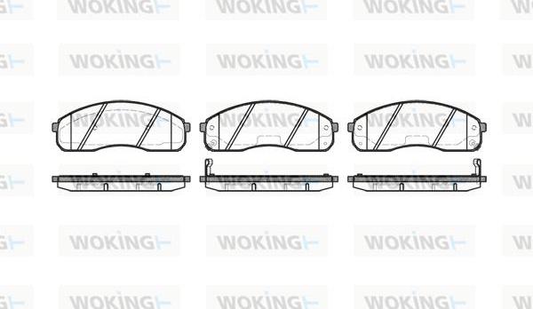 Woking P9213.02 - Тормозные колодки, дисковые, комплект autosila-amz.com