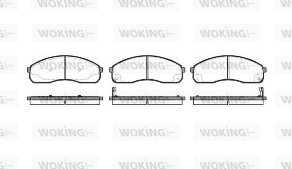 Woking P9213.12 - Тормозные колодки, дисковые, комплект autosila-amz.com