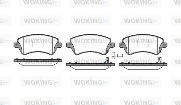 Woking P9223.12 - Тормозные колодки, дисковые, комплект autosila-amz.com