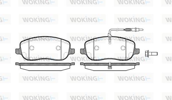 Woking P9793.12 - Тормозные колодки, дисковые, комплект autosila-amz.com