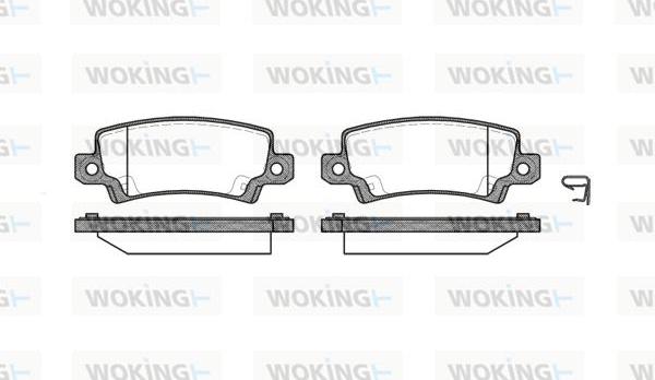 Woking P9743.02 - Тормозные колодки, дисковые, комплект autosila-amz.com