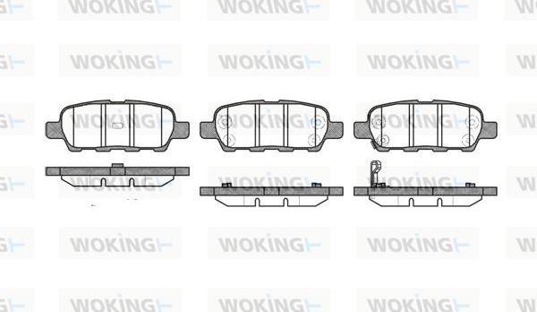 Woking P9763.01 - Тормозные колодки, дисковые, комплект autosila-amz.com