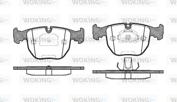 Woking P4963.00 - Тормозные колодки, дисковые, комплект autosila-amz.com