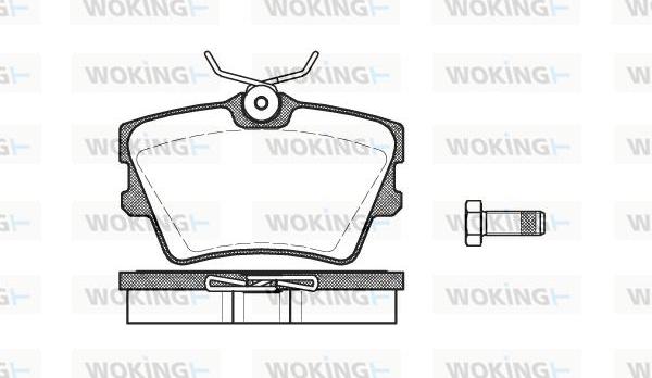 Woking P4913.00 - Тормозные колодки, дисковые, комплект autosila-amz.com