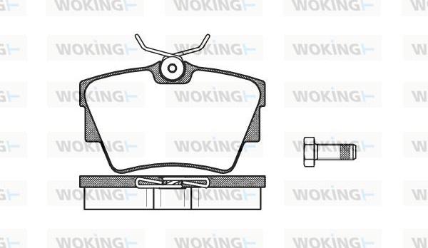 Woking P4913.30 - КОЛОДКИ RENAULT TRAFIC 80CDI/101CDI 01-/OPEL VIVARO 1.9-2.5TDI 01- ЗАД autosila-amz.com