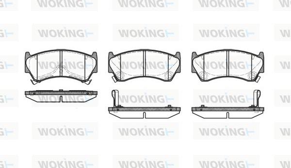 Woking P4923.12 - Тормозные колодки, дисковые, комплект autosila-amz.com