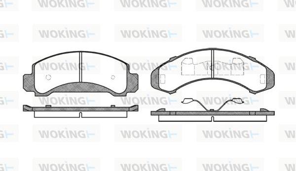 Woking P4503.00 - Тормозные колодки, дисковые, комплект autosila-amz.com