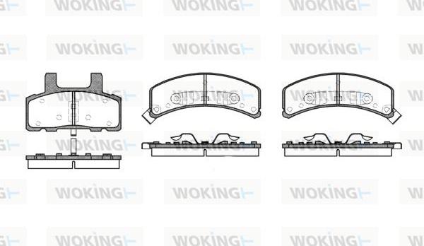 Woking P4523.02 - Тормозные колодки, дисковые, комплект autosila-amz.com