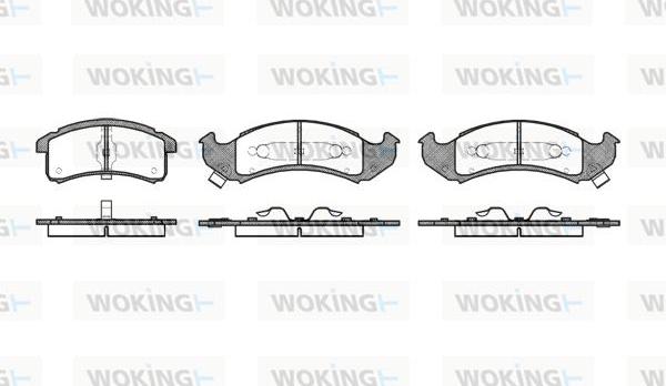 Woking P4693.00 - Тормозные колодки, дисковые, комплект autosila-amz.com