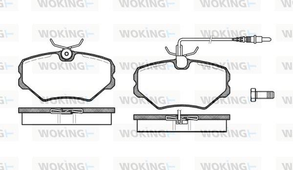 Woking P4003.02 - Тормозные колодки, дисковые, комплект autosila-amz.com
