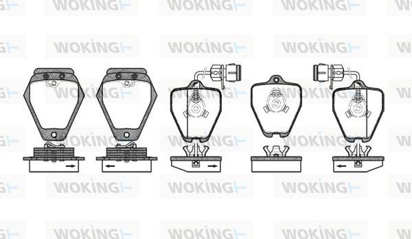 Woking P4083.02 - Тормозные колодки, дисковые, комплект autosila-amz.com