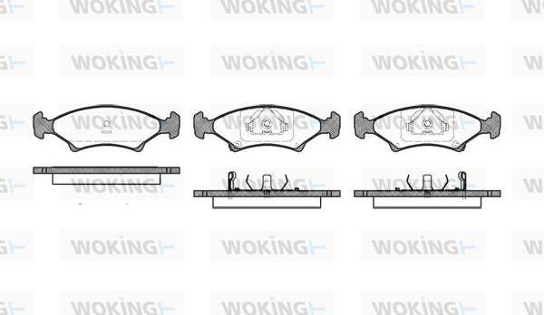 Woking P4023.02 - Тормозные колодки, дисковые, комплект autosila-amz.com