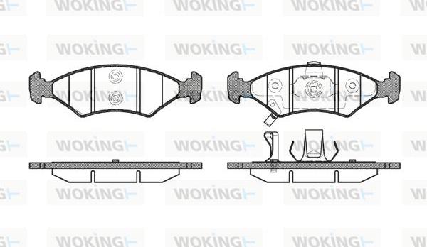 Woking P4023.22 - Тормозные колодки, дисковые, комплект autosila-amz.com