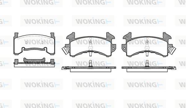 Woking P4153.00 - Тормозные колодки, дисковые, комплект autosila-amz.com