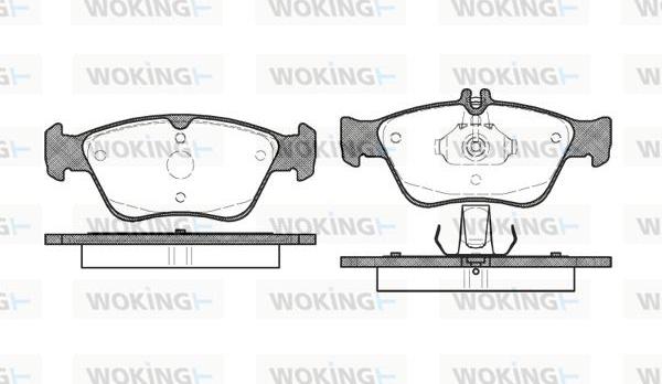 Woking P4863.00 - Тормозные колодки, дисковые, комплект autosila-amz.com