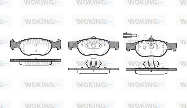 Woking P4883.31 - Тормозные колодки, дисковые, комплект autosila-amz.com