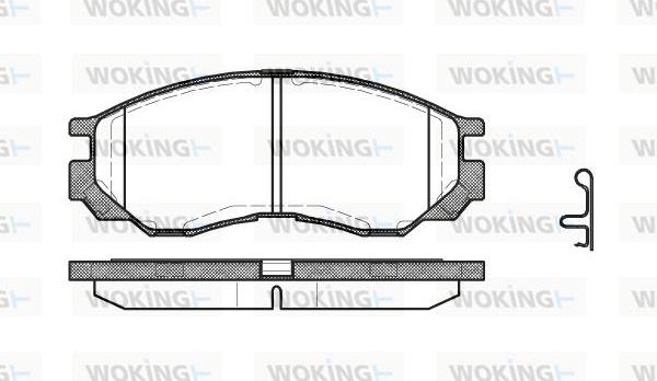 Woking P4833.00 - Тормозные колодки, дисковые, комплект autosila-amz.com