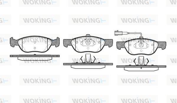 Woking P4873.21 - Тормозные колодки, дисковые, комплект autosila-amz.com